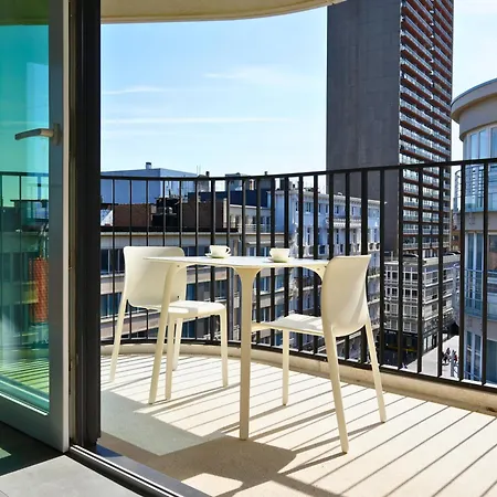 L'Empire Ostende - Sejour Tout A Pied En Famille - Plage 100M - Vue Mer Laterale - Terrasse - Tram A 5Min オステンド